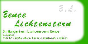 bence lichtenstern business card